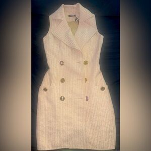 Balmain Monogram Jacquard Mini Blazer Dress
